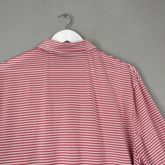 RLX Ralph Lauren Mens Polo Extra Large Pink Striped Golf Performance Classic Fit - Picture 7 of 12